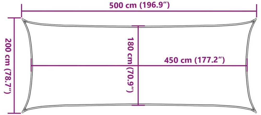 Uždanga nuo saulės, rudos spalvos, 2x5m, HDPE, 160g/m²