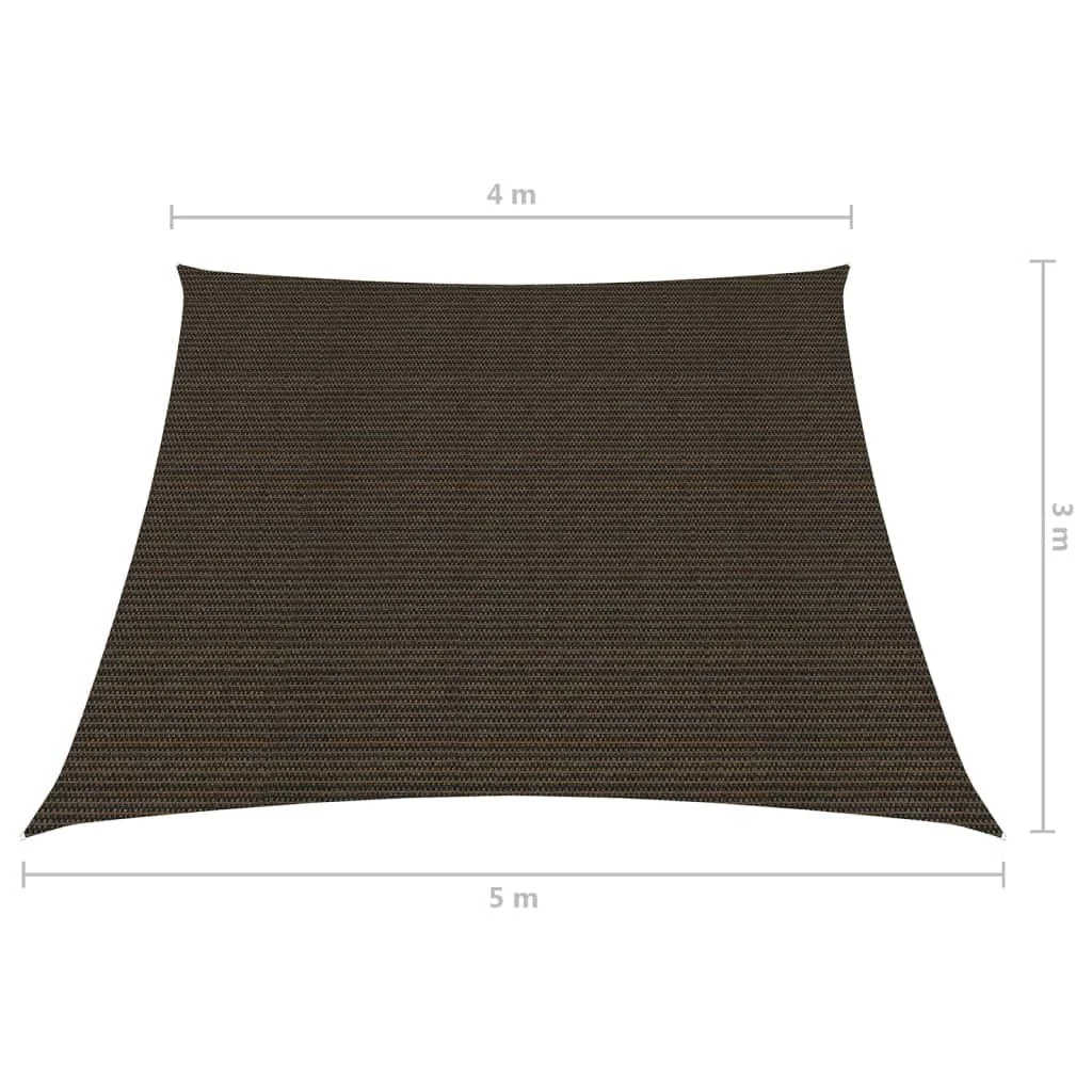 Uždanga nuo saulės, rudos spalvos, 4/5x3m, HDPE, 160g/m²