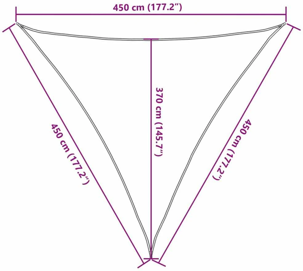 Uždanga nuo saulės, rudos spalvos, 4,5x4,5x4,5m, HDPE, 160g/m²