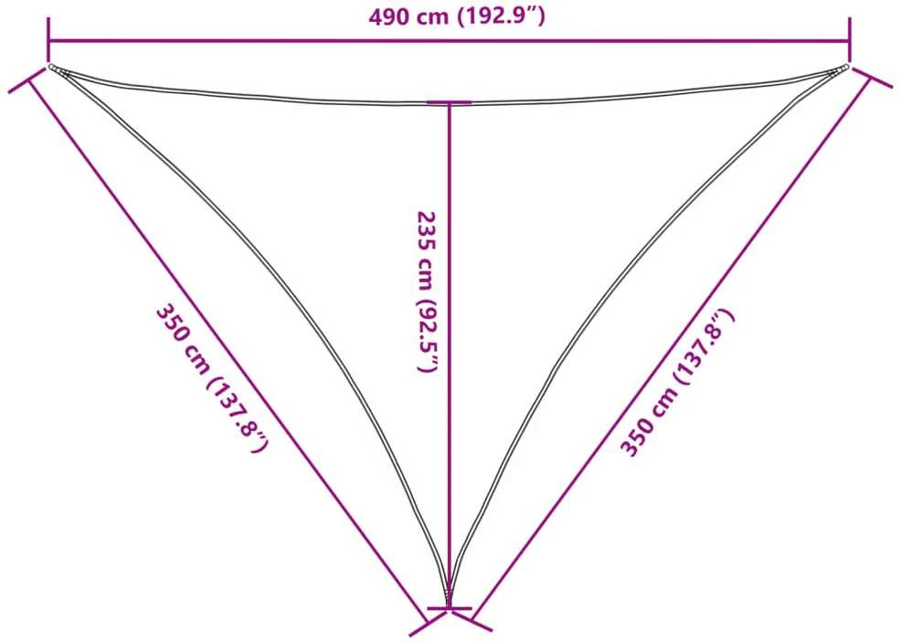 Uždanga nuo saulės, smėlio, 3,5x3,5x4,9m, oksfordo audinys