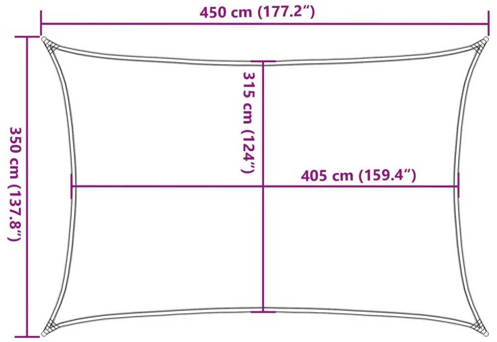 Uždanga nuo saulės, smėlio spalvos, 3,5x4,5m, HDPE, 160g/m²