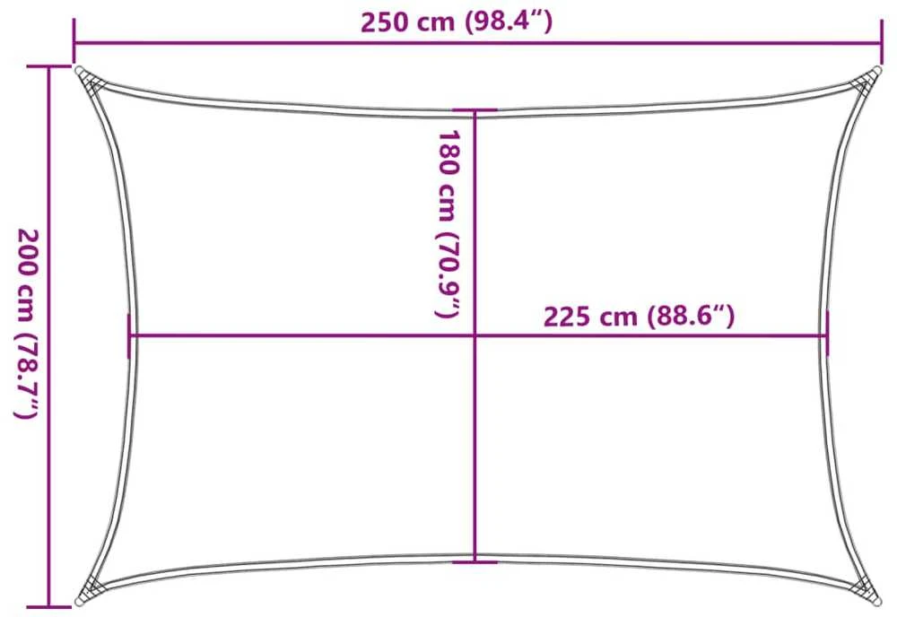 Uždanga nuo saulės, šviesiai žalia, 2x2,5m, HDPE, 160g/m²