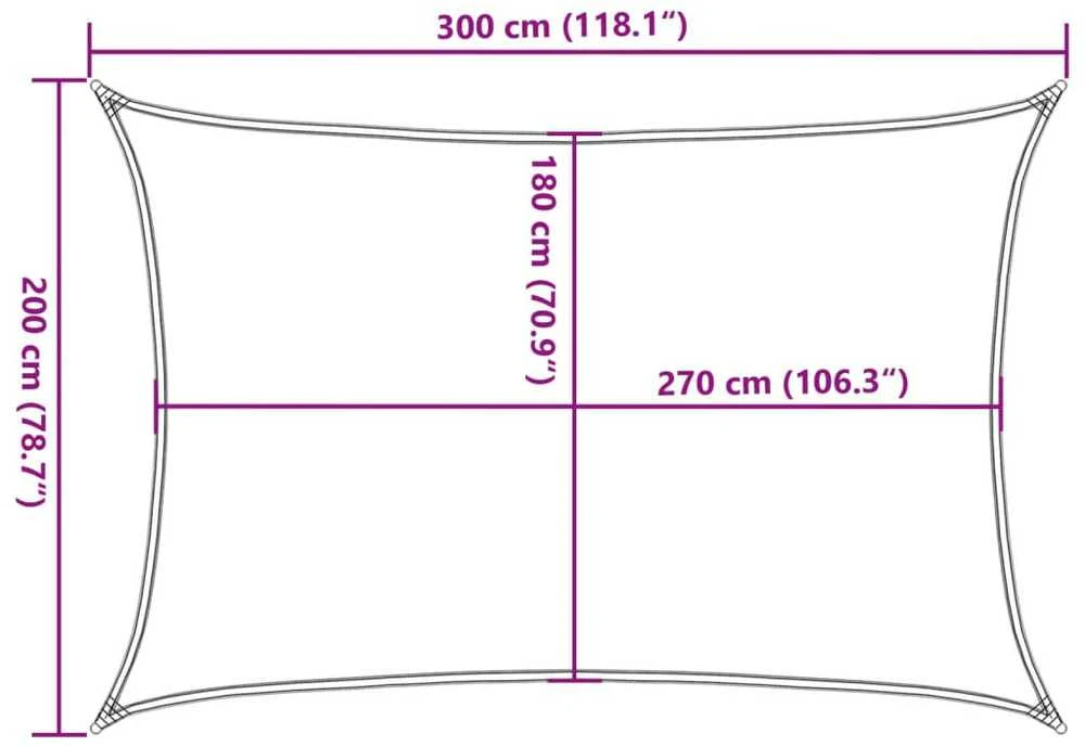 Uždanga nuo saulės, šviesiai žalia, 2x3m, HDPE, 160g/m²