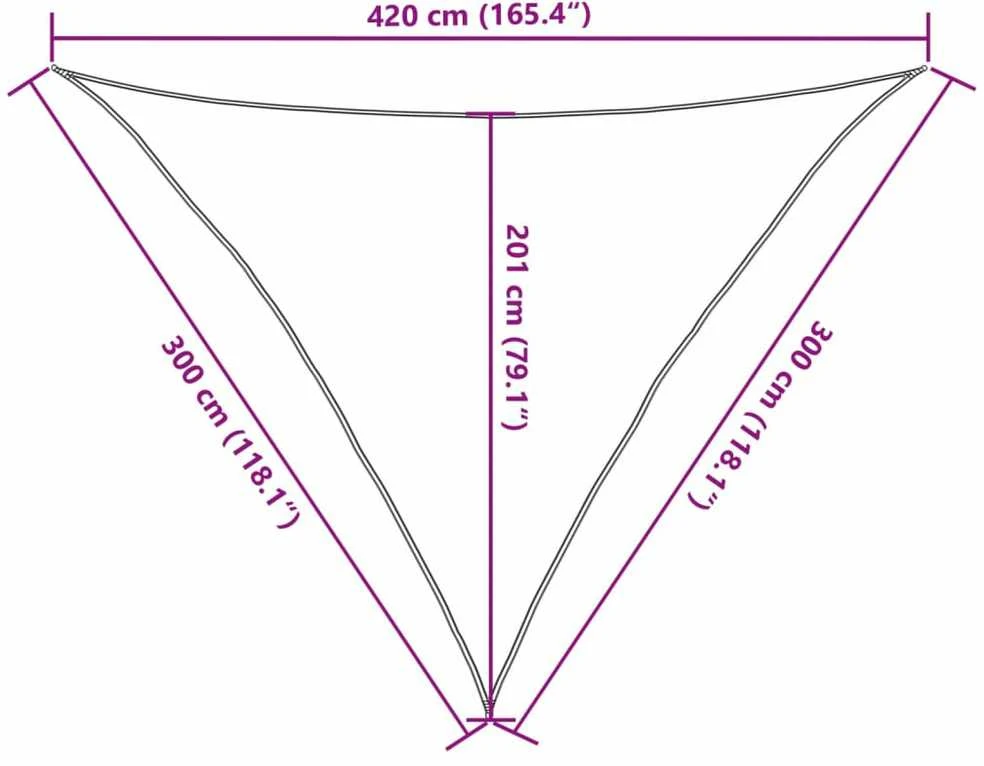 Uždanga nuo saulės, šviesiai žalia, 3x3x4,2m, HDPE, 160g/m²