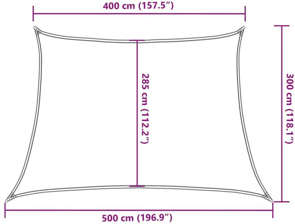 Uždanga nuo saulės, šviesiai žalia, 4/5x3m, HDPE, 160g/m²