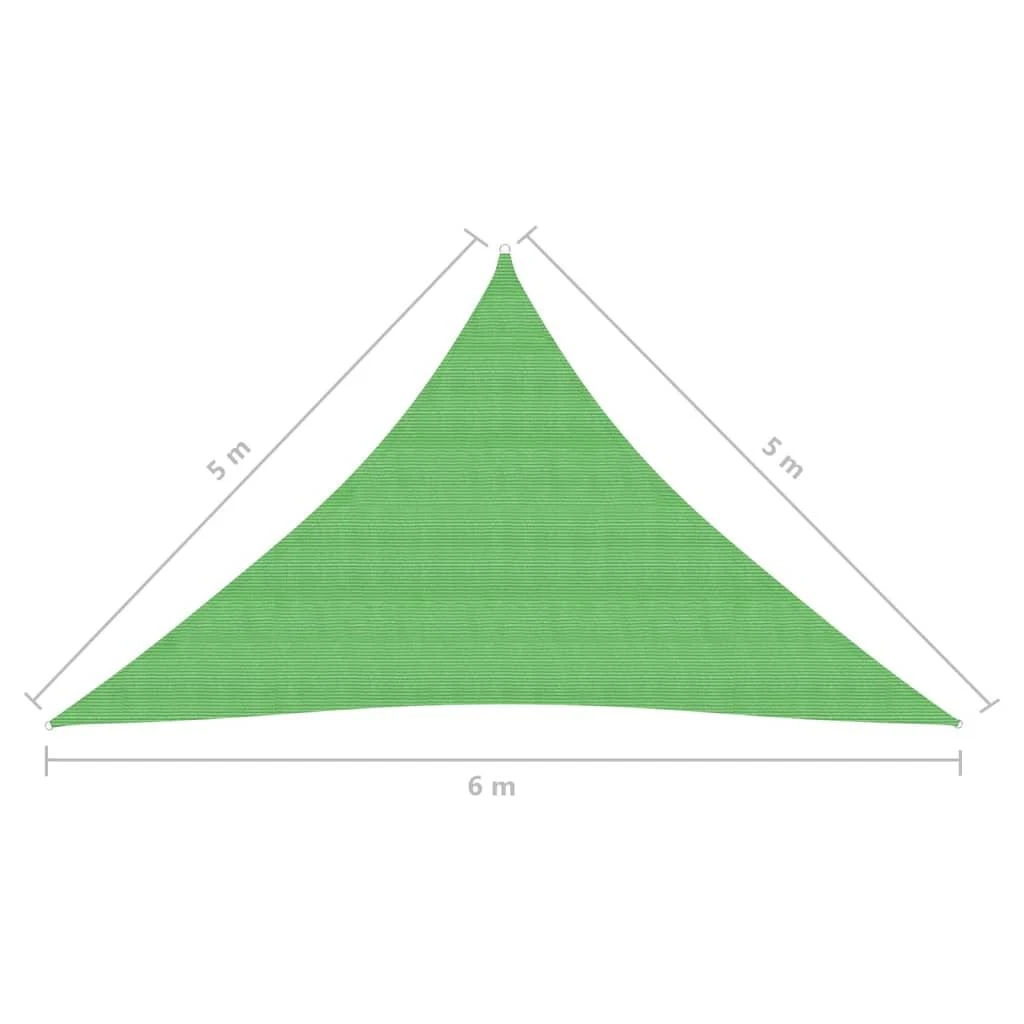 Uždanga nuo saulės, šviesiai žalia, 5x5x6m, HDPE, 160g/m²