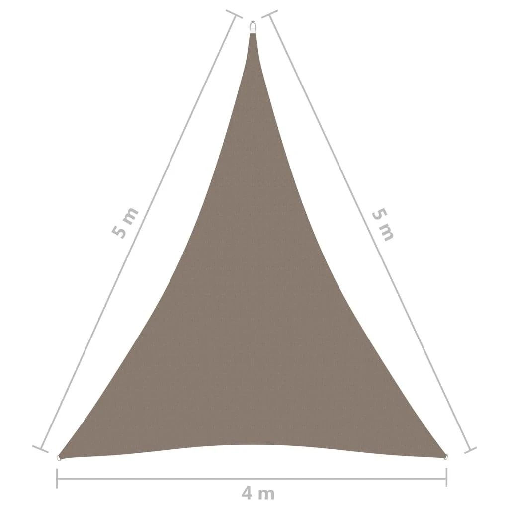 Uždanga nuo saulės, taupe, 4x4x5m, oksfordo audinys, trikampė