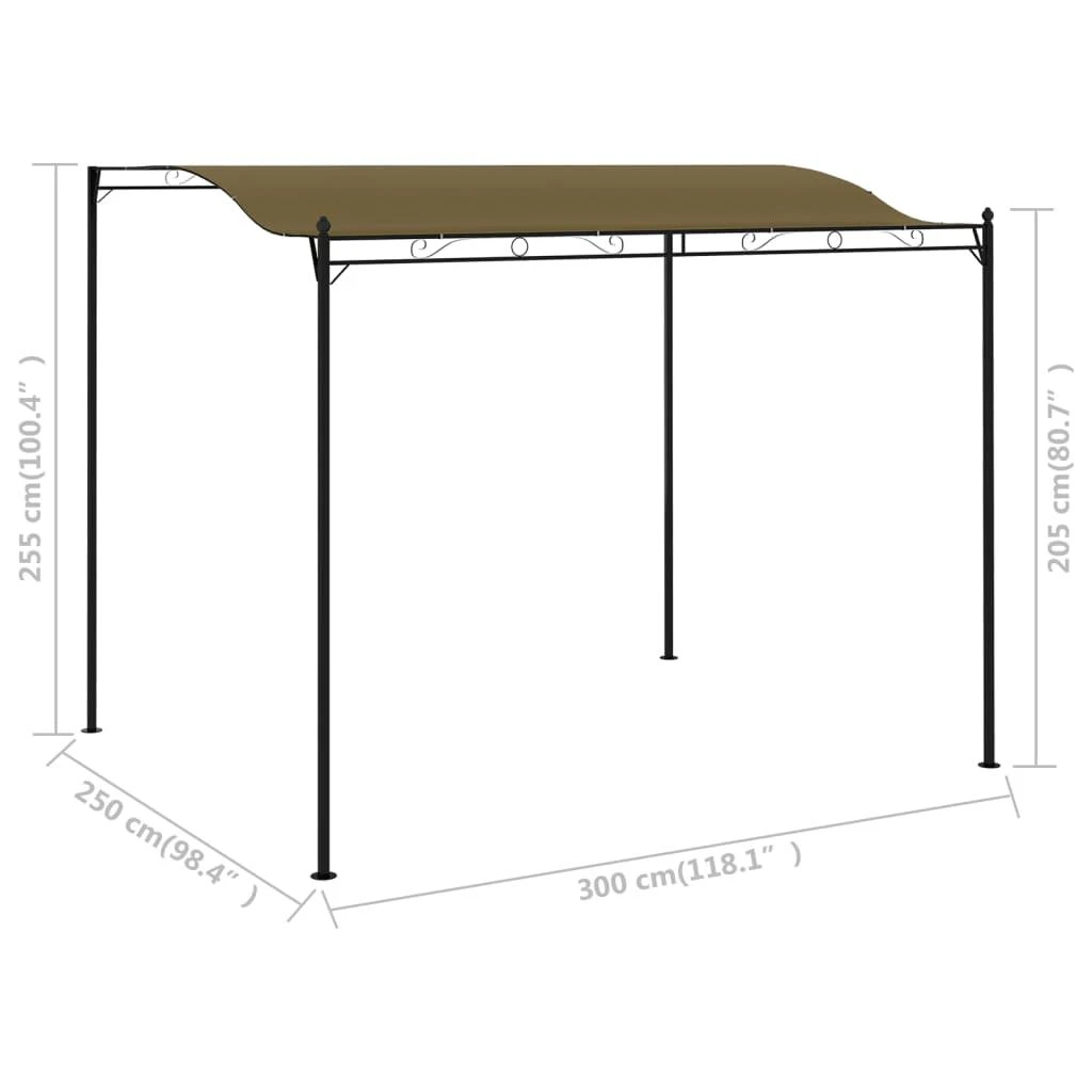 Uždanga nuo saulės, taupe spalvos, 3x2,4m, 180g/m²