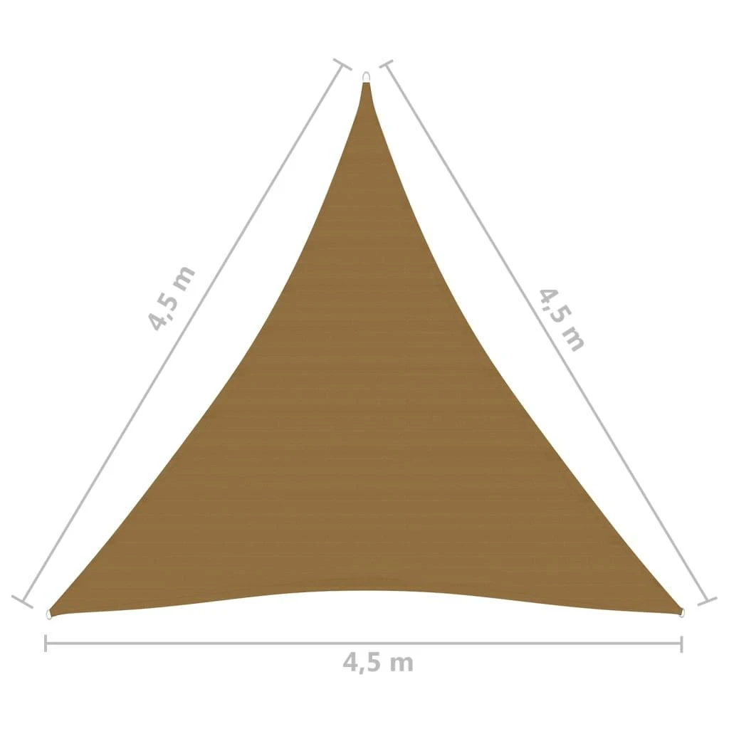 Uždanga nuo saulės, taupe spalvos, 4,5x4,5x4,5m, HDPE, 160g/m²