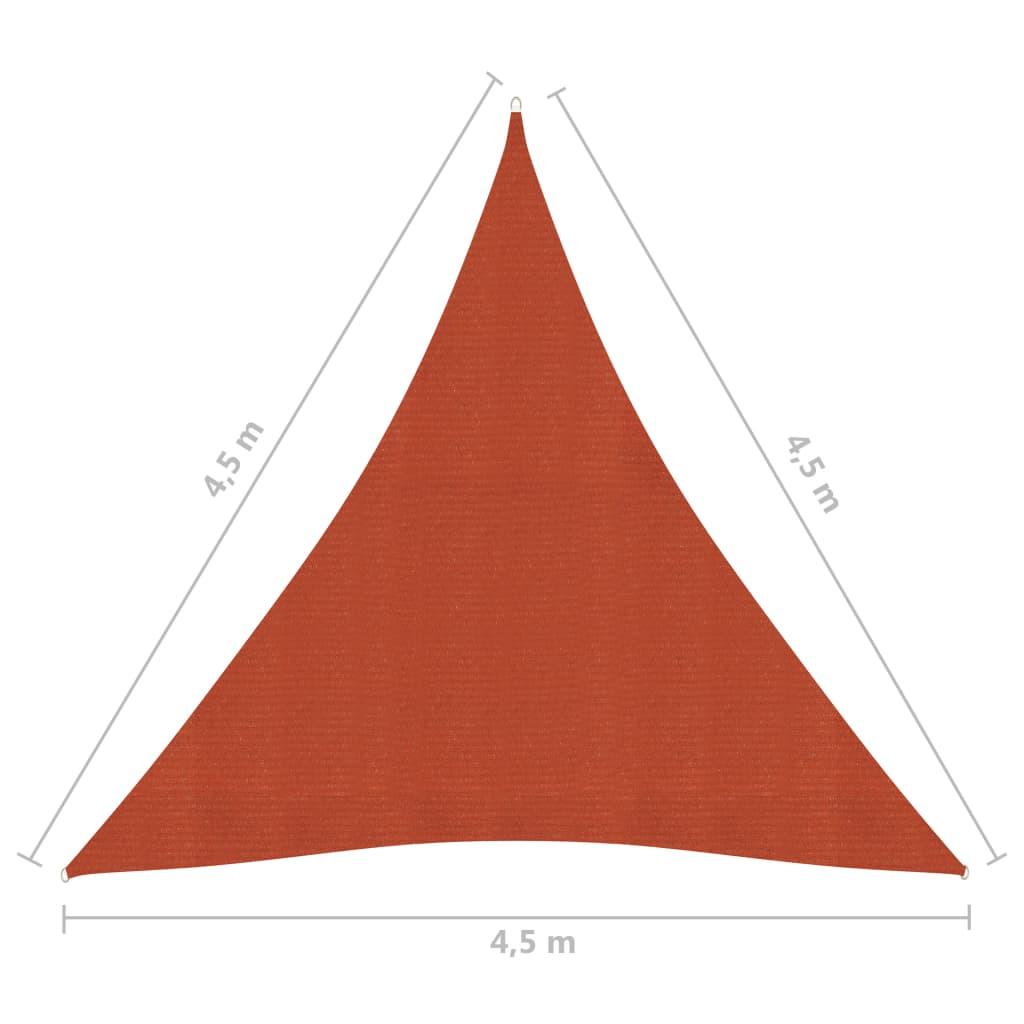Uždanga nuo saulės, terakota, 4,5x4,5x4,5m, HDPE, 160g/m²