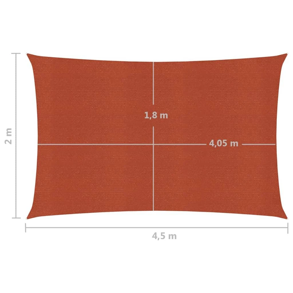 Uždanga nuo saulės, terakota spalvos, 2x4,5m, HDPE, 160g/m²