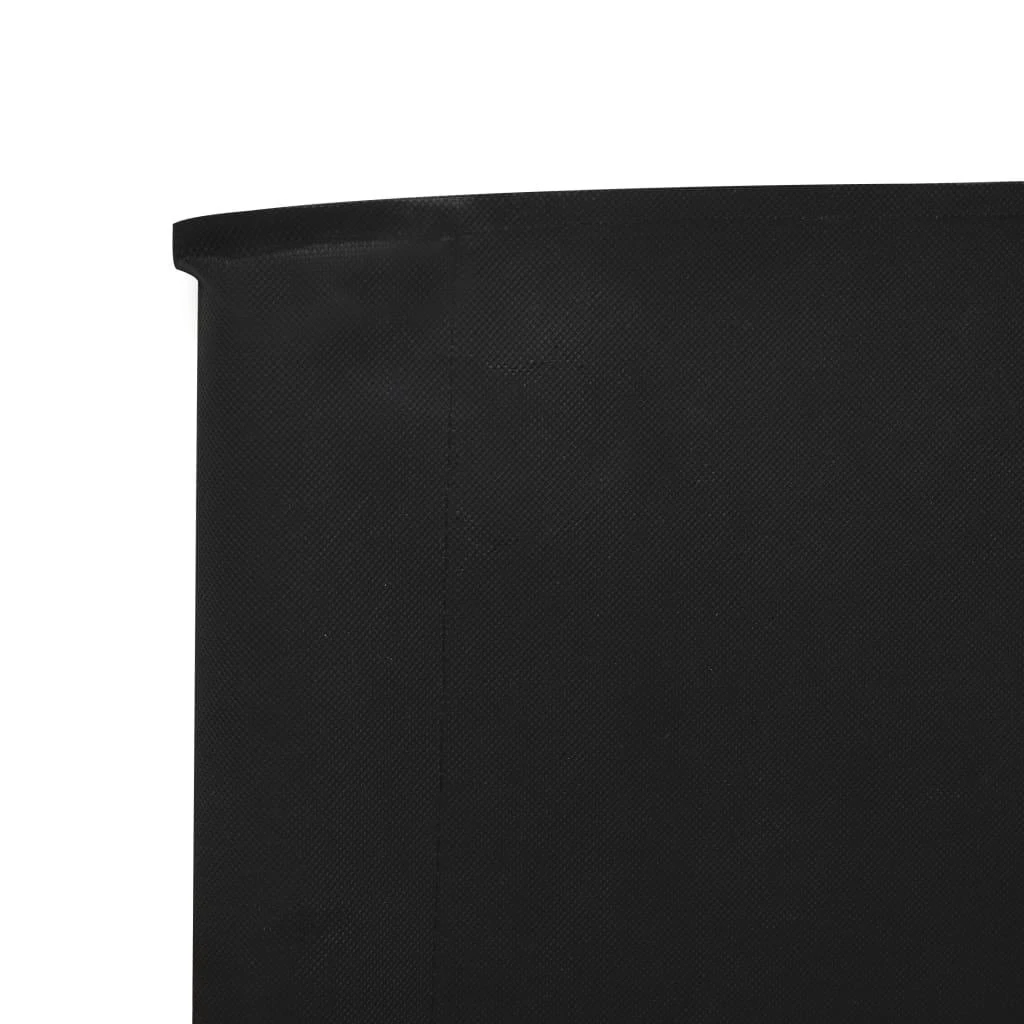 Uždanga nuo vėjo, 3 plokštės, juoda, 400x120cm, audinys