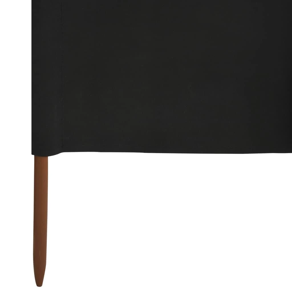 Uždanga nuo vėjo, 3 plokštės, juoda, 400x160cm, audinys