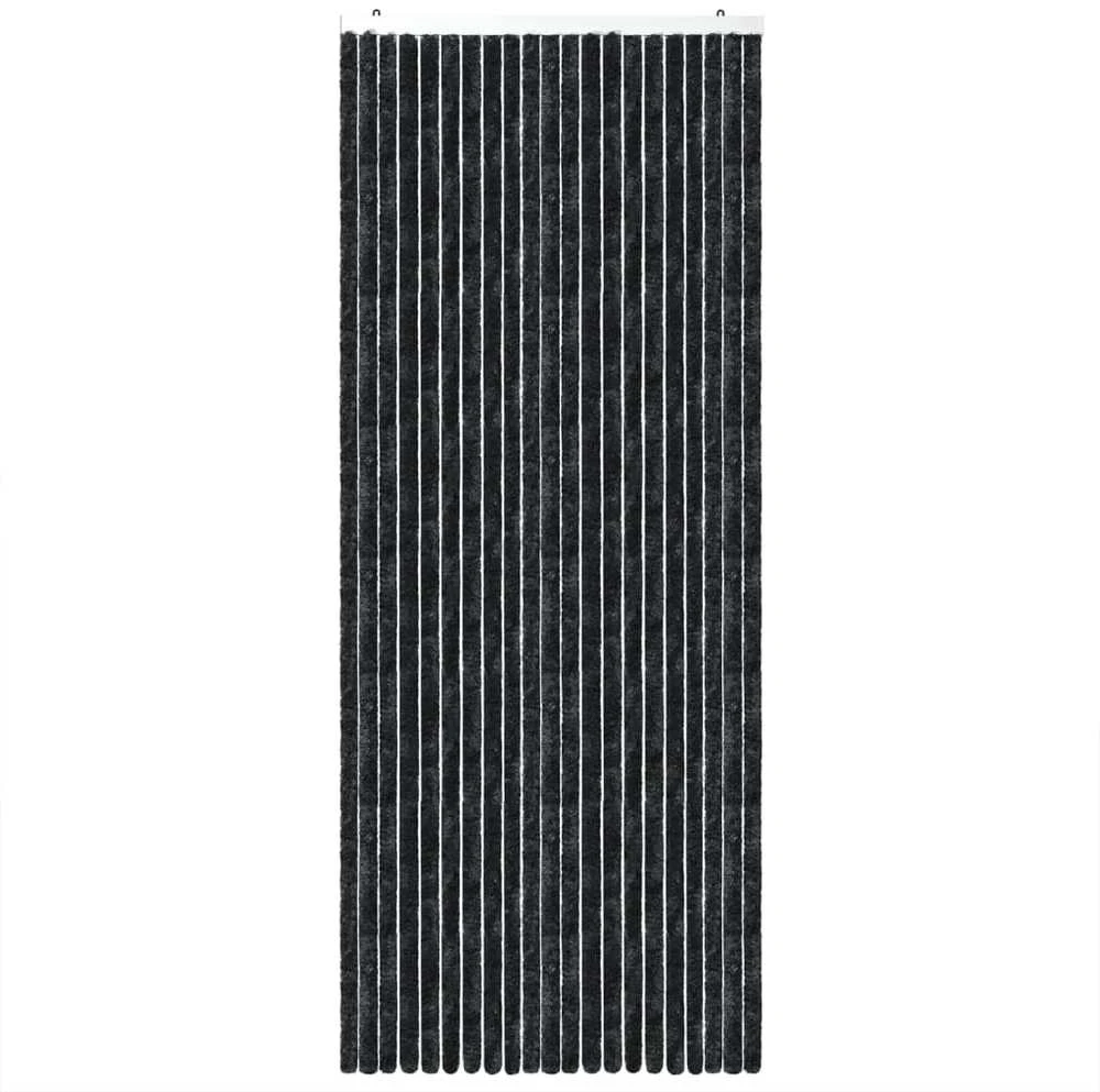 Užuolaida nuo musių, antracito spalvos, 100x200cm, šenilis