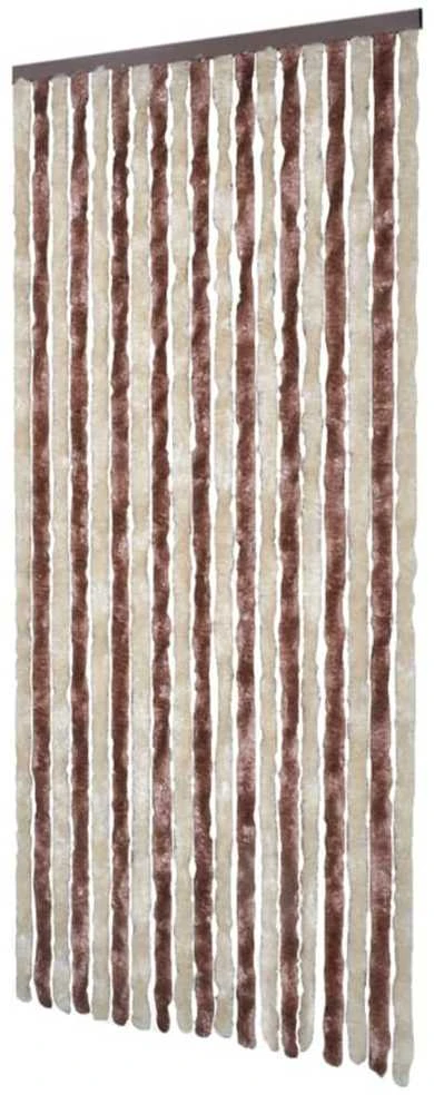 Užuolaida nuo musių, smėlio ir šviesiai ruda, 100x200cm šenilis
