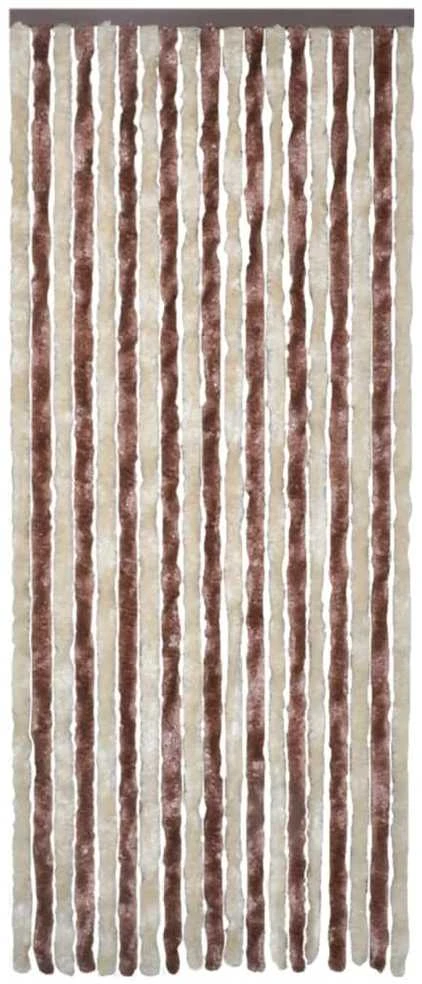 Užuolaida nuo musių, smėlio ir šviesiai ruda, 100x230cm šenilis