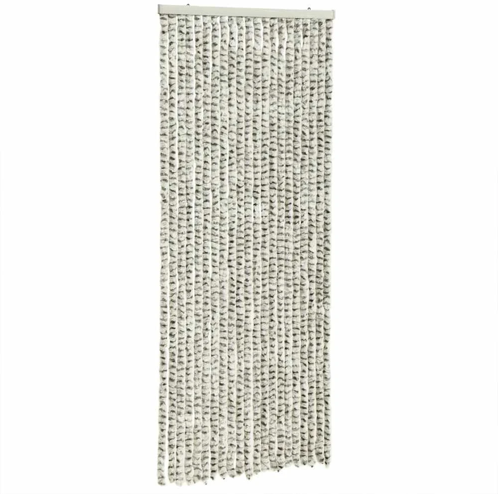 Užuolaida nuo musių, šviesiai/tamsiai pilka, 100x230cm, šenilis