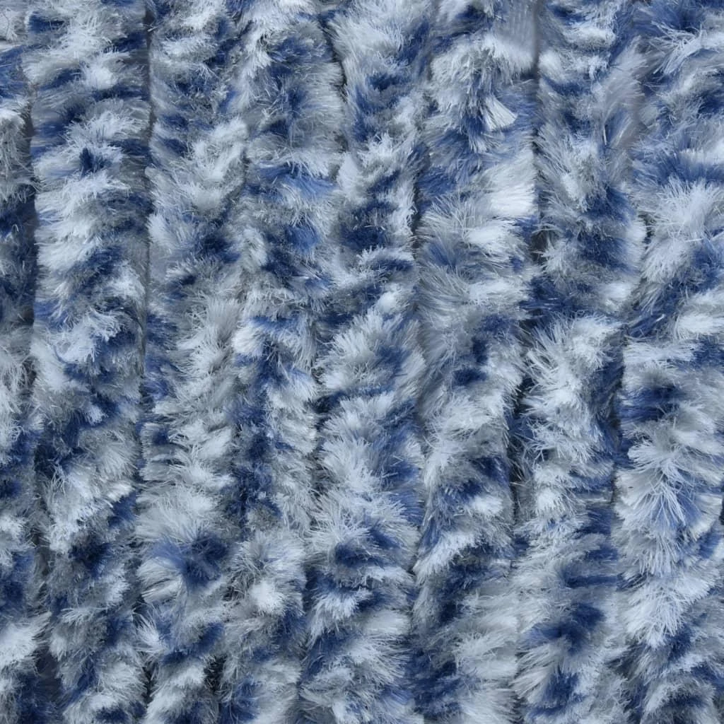Užuolaida nuo vabzdžių, mėlyna ir balta, 56x200cm, šenilis