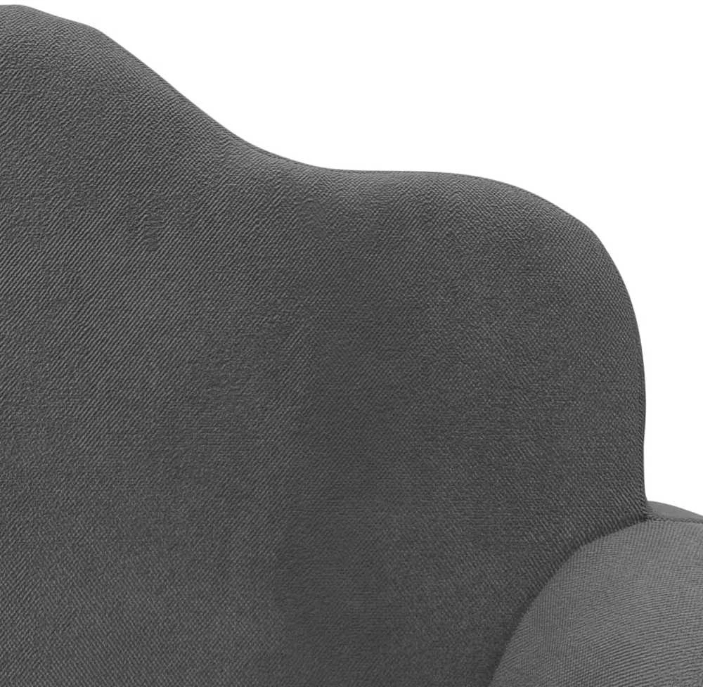 Vaikiška dvivietė sofa, antracito spalvos, minkštas pliušas