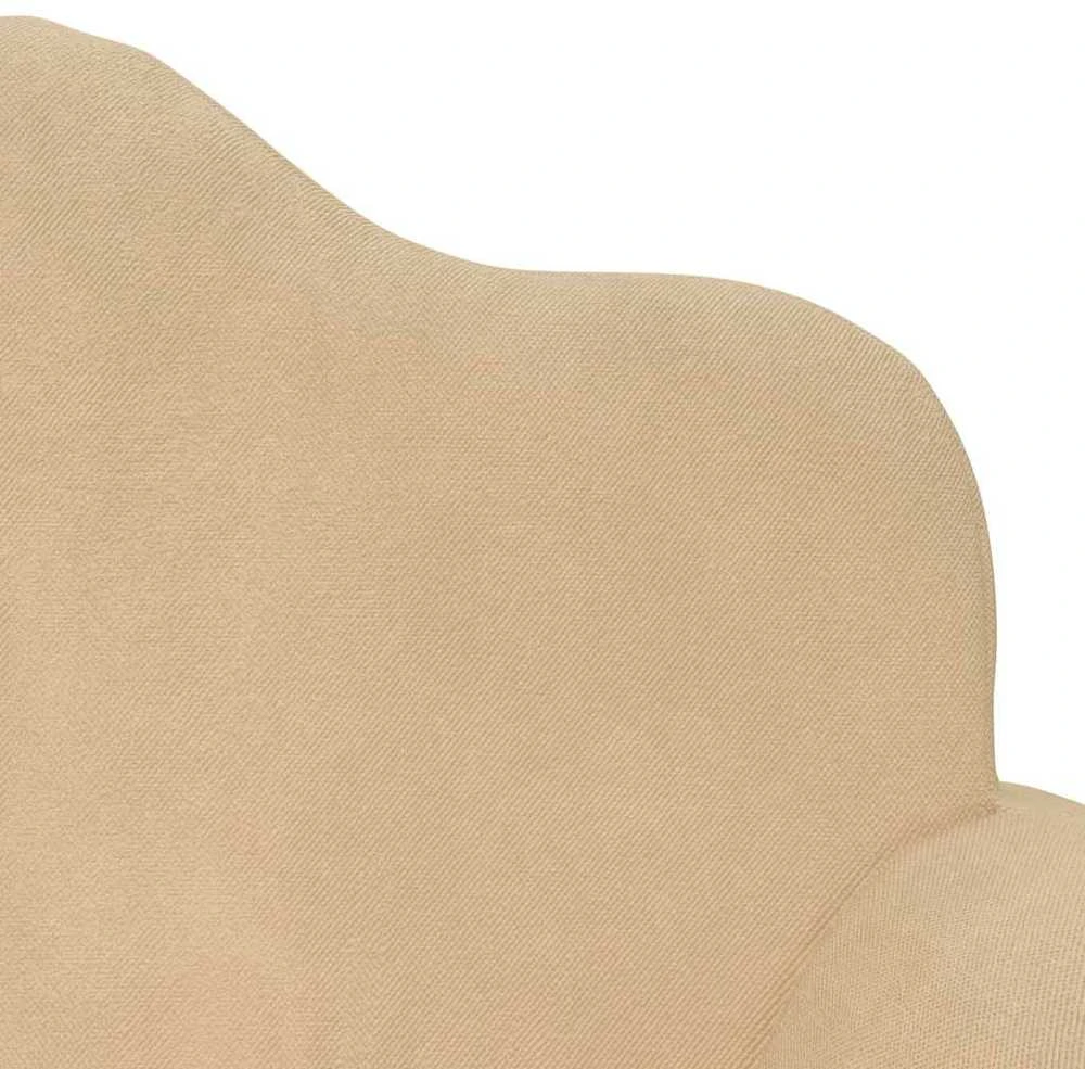 Vaikiška dvivietė sofa-lova, kreminės spalvos, minkštas pliušas