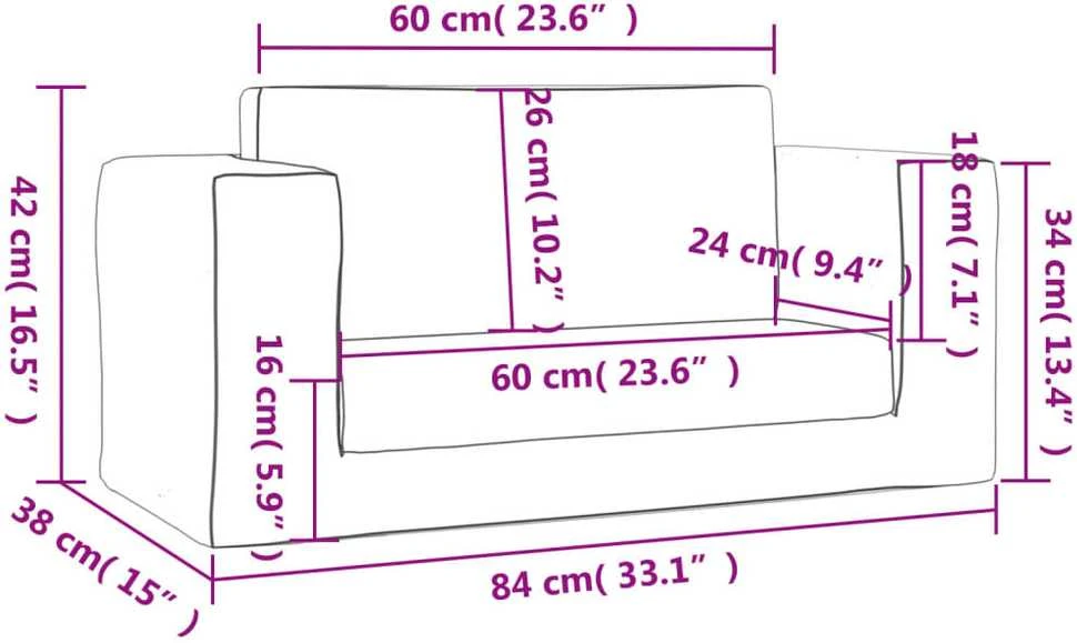 Vaikiška dvivietė sofa-lova, rožinės spalvos, minkštas pliušas