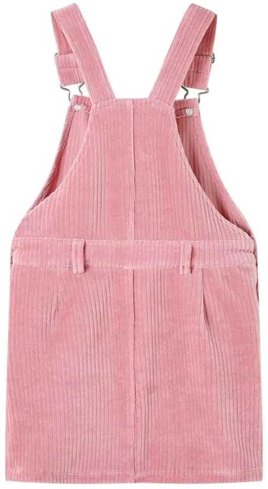 Vaikiška kombinezono suknelė, šviesiai rožinės spalvos, velvetas, 92