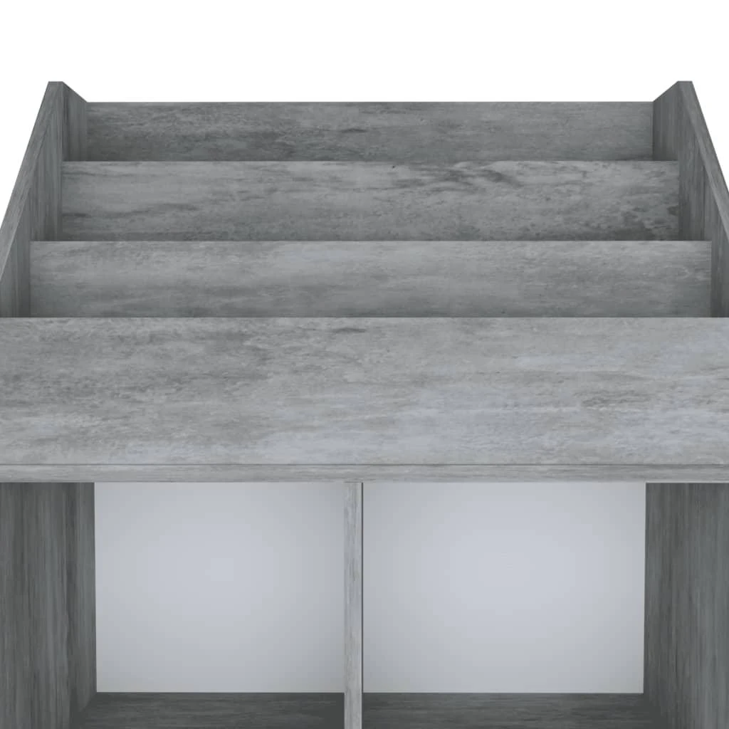 Vaikiška lentyna žurnalams, betono pilka, 71x30x114cm, mediena