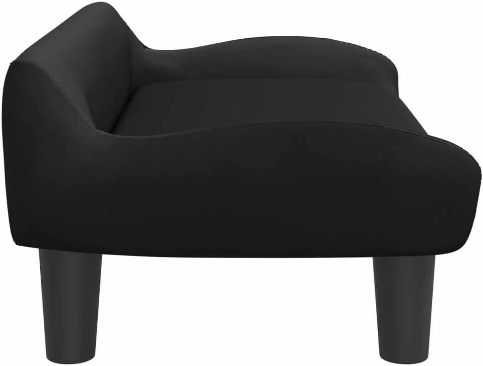 Vaikiška sofa, juodos spalvos, 70x40x24cm, aksomas
