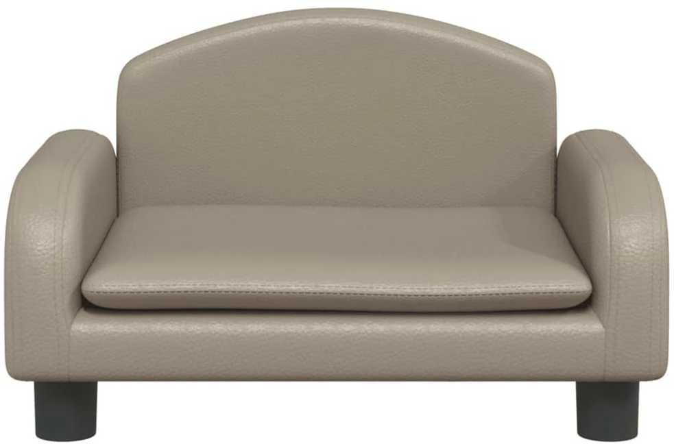 Vaikiška sofa, kapučino spalvos, 50x40x30 cm, dirbtinė oda