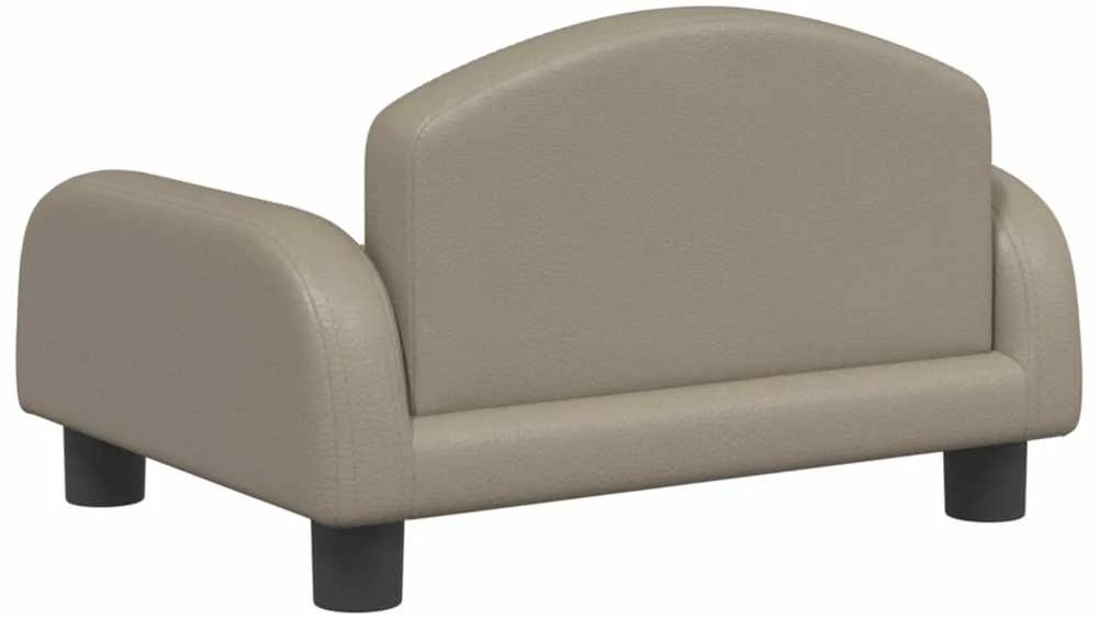 Vaikiška sofa, kapučino spalvos, 50x40x30 cm, dirbtinė oda