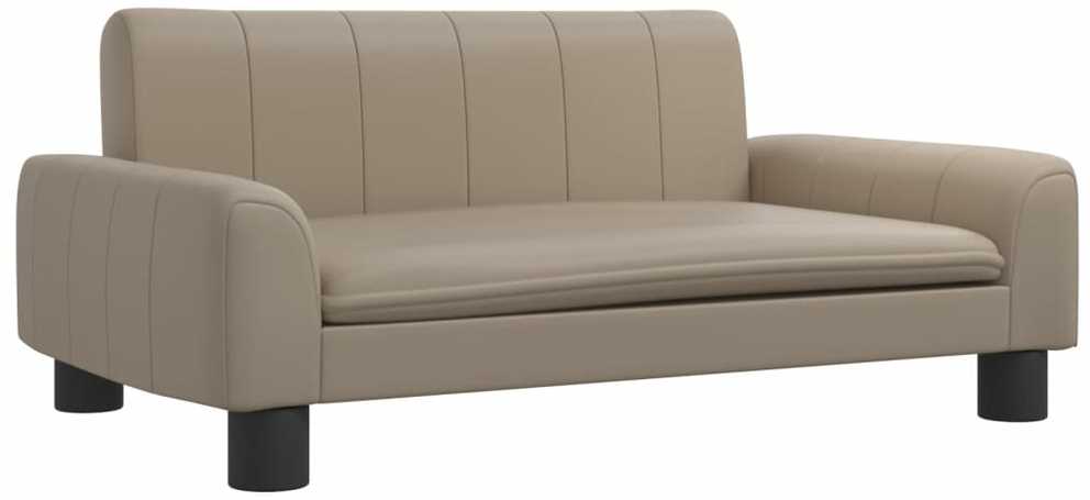 Vaikiška sofa, kapučino spalvos, 70x45x30cm, dirbtinė oda