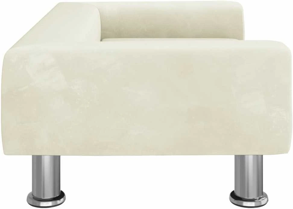 Vaikiška sofa, kreminės spalvos, 70x45x26,5cm, aksomas