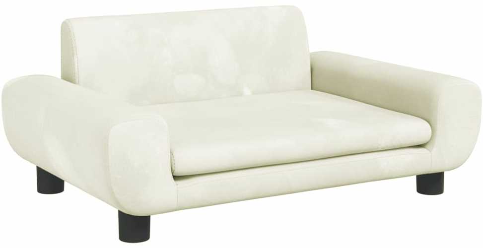 Vaikiška sofa, kreminės spalvos, 70x45x33cm, aksomas