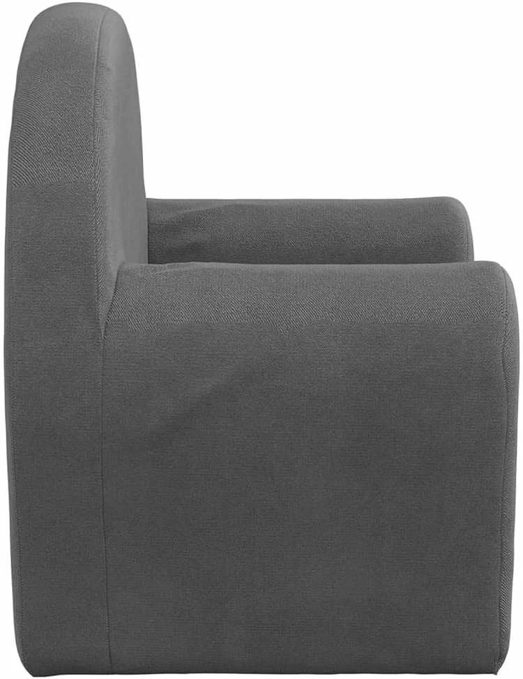 Vaikiška sofa-lova, antracito spalvos, minkštas pliušas