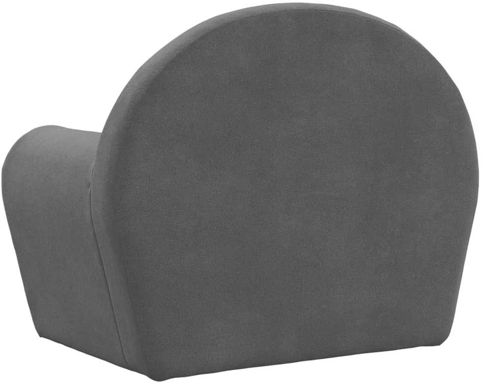 Vaikiška sofa-lova, antracito spalvos, minkštas pliušas