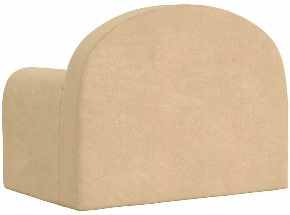 Vaikiška sofa-lova, kreminės spalvos, minkštas pliušas
