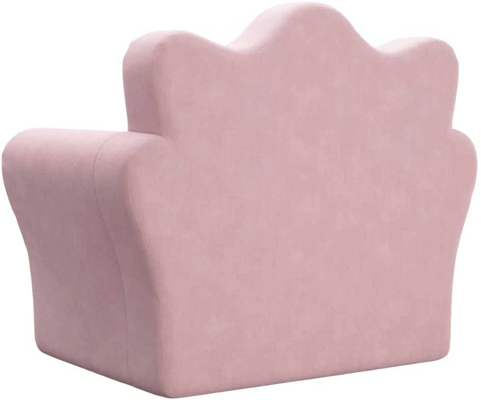 Vaikiška sofa-lova, rožinės spalvos, minkštas pliušas