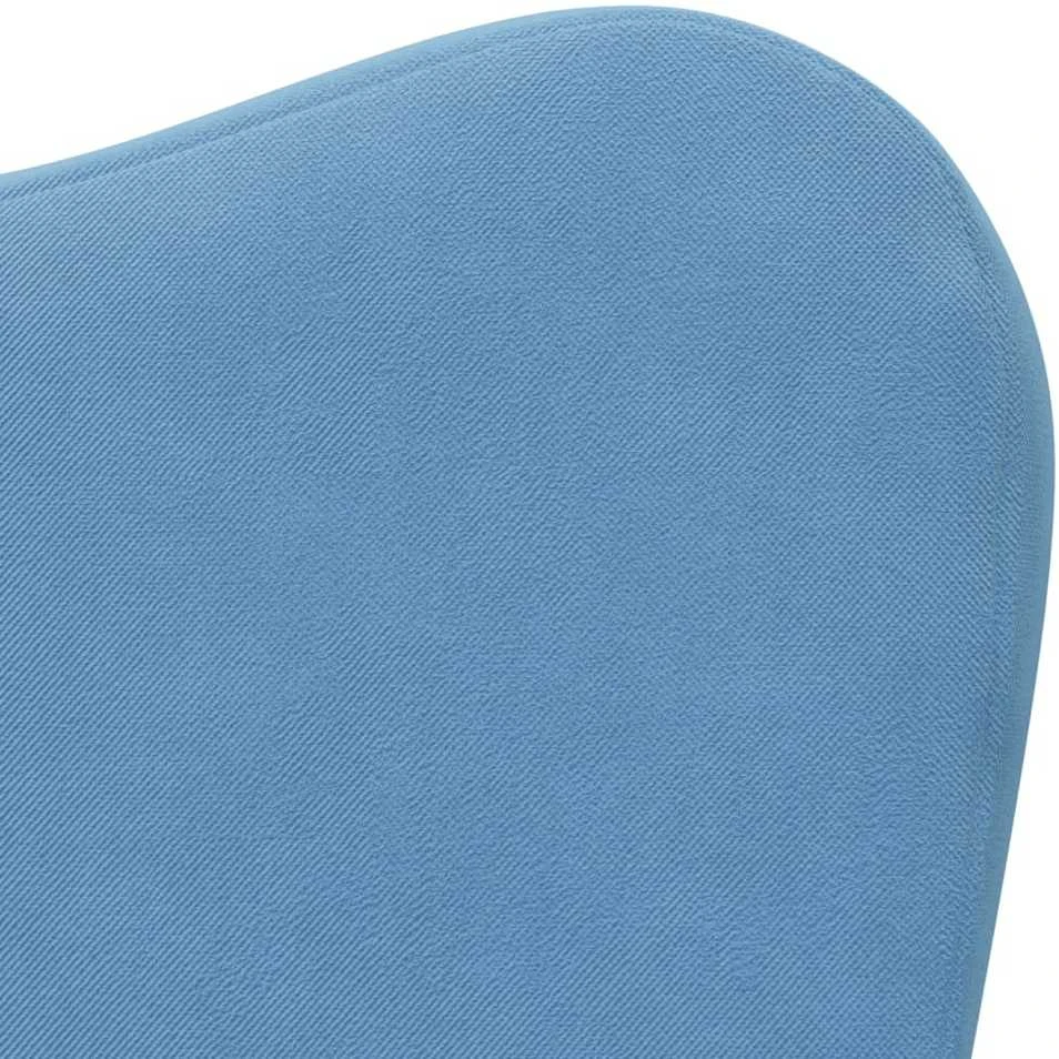 Vaikiška sofa, mėlynos spalvos, minkštas pliušas
