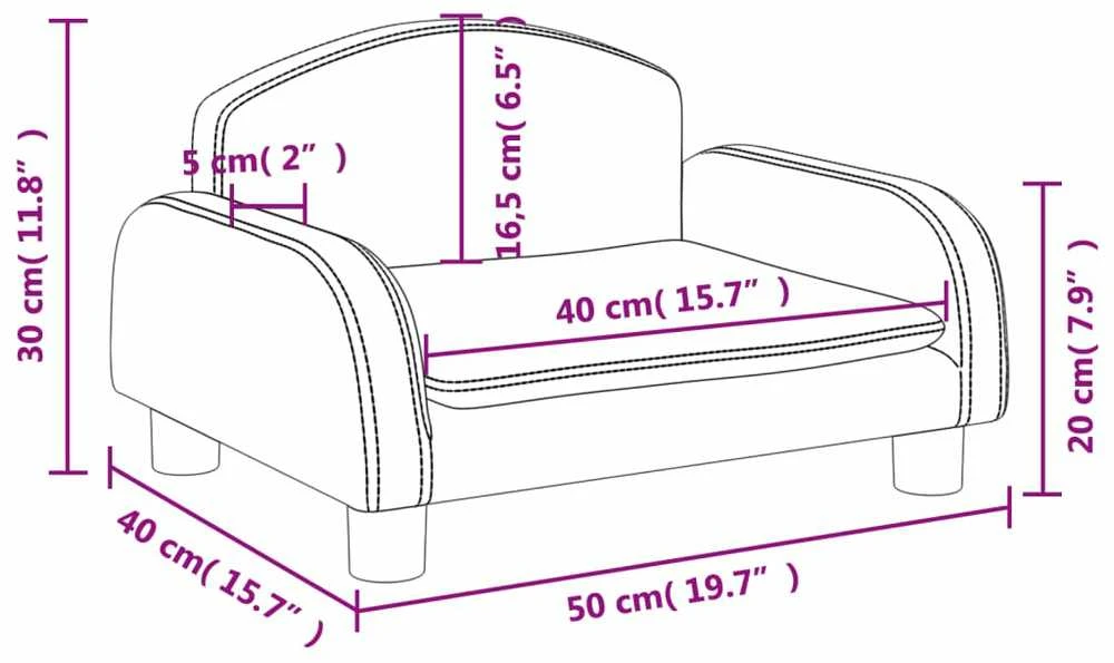 Vaikiška sofa, rudos spalvos, 50x40x30cm, dirbtinė oda