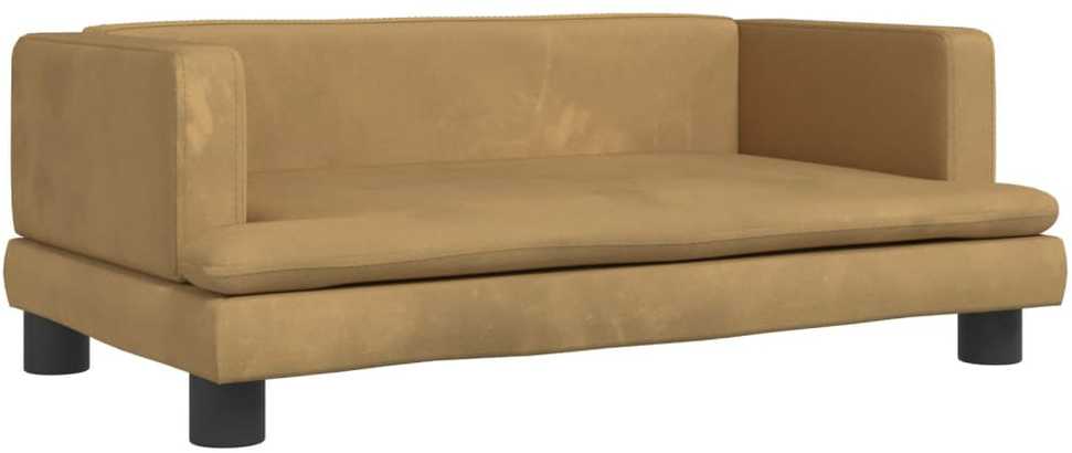Vaikiška sofa, rudos spalvos, 80x45x30cm, aksomas