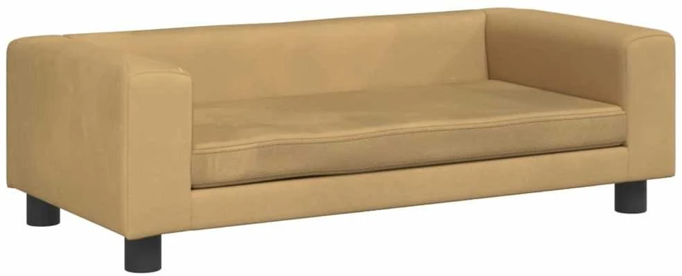 Vaikiška sofa su pakoja, ruda, 100x50x30cm, aksomas