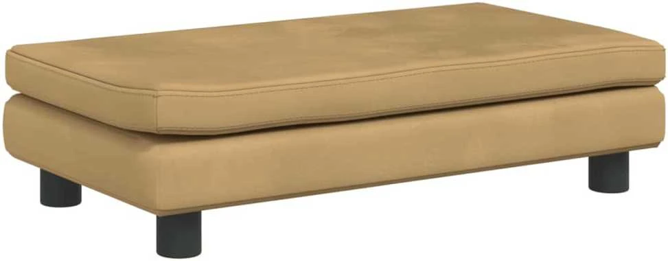 Vaikiška sofa su pakoja, ruda, 100x50x30cm, aksomas