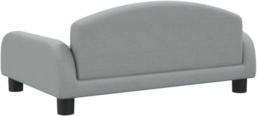 Vaikiška sofa, šviesiai pilkos spalvos, 70x45x30cm, audinys
