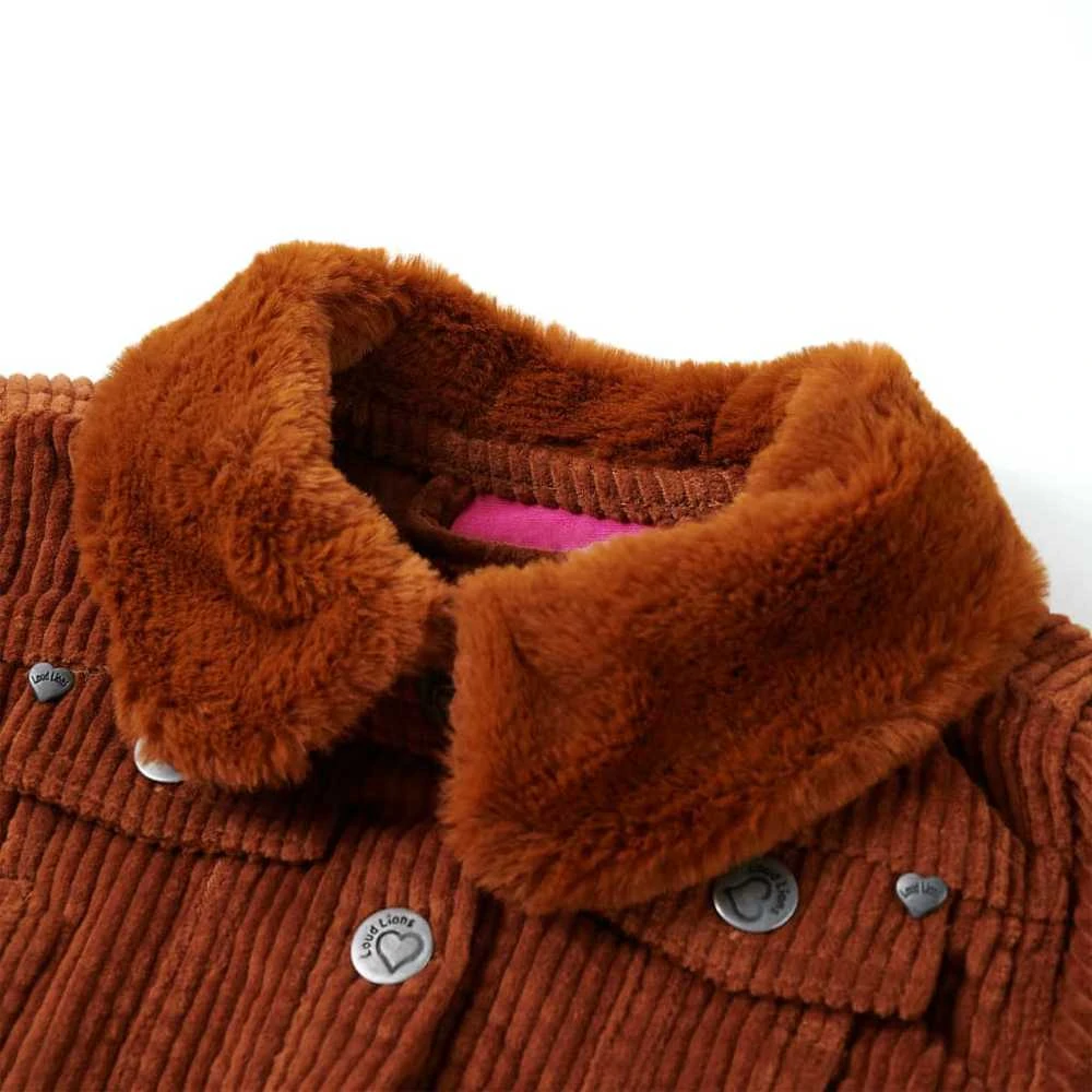 Vaikiška striukė, smėlio spalvos, velvetas, 128 dydžio