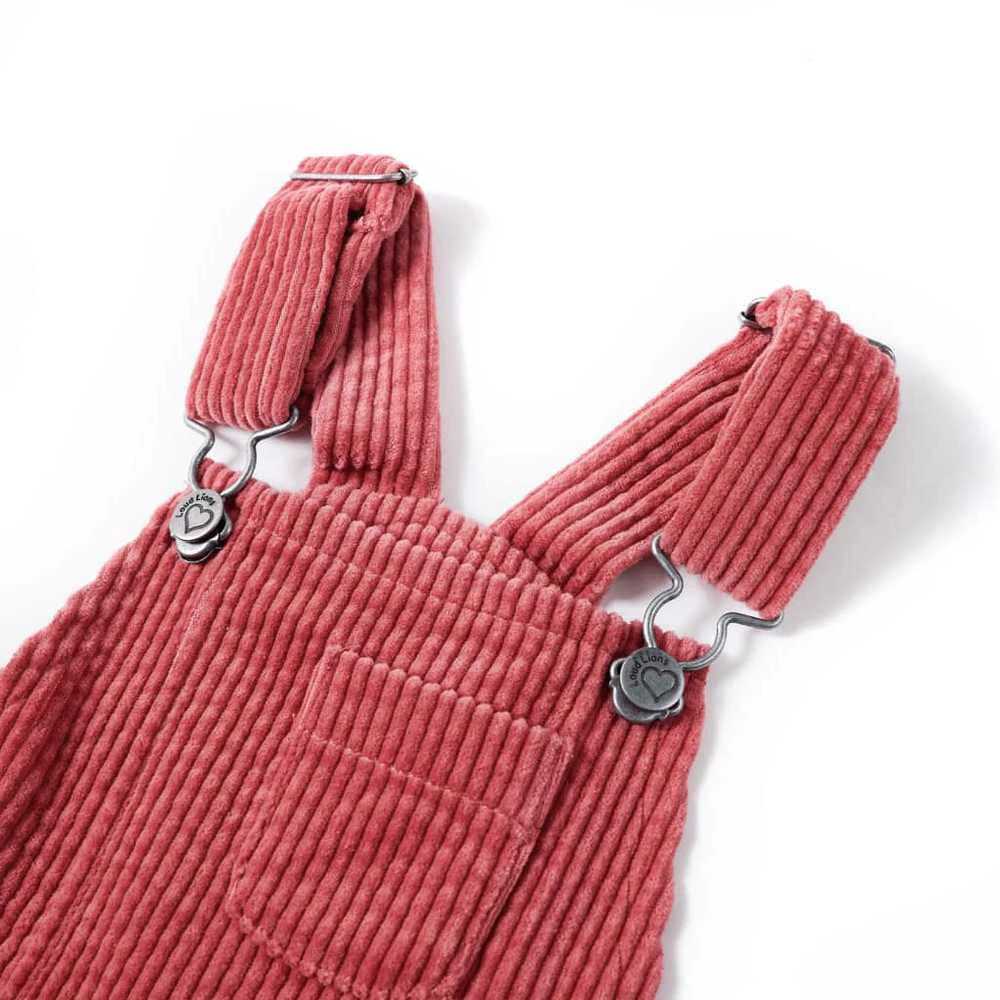 Vaikiškas kombinezonas-suknelė, rožinės spalvos, velvetas, 116 dydžio
