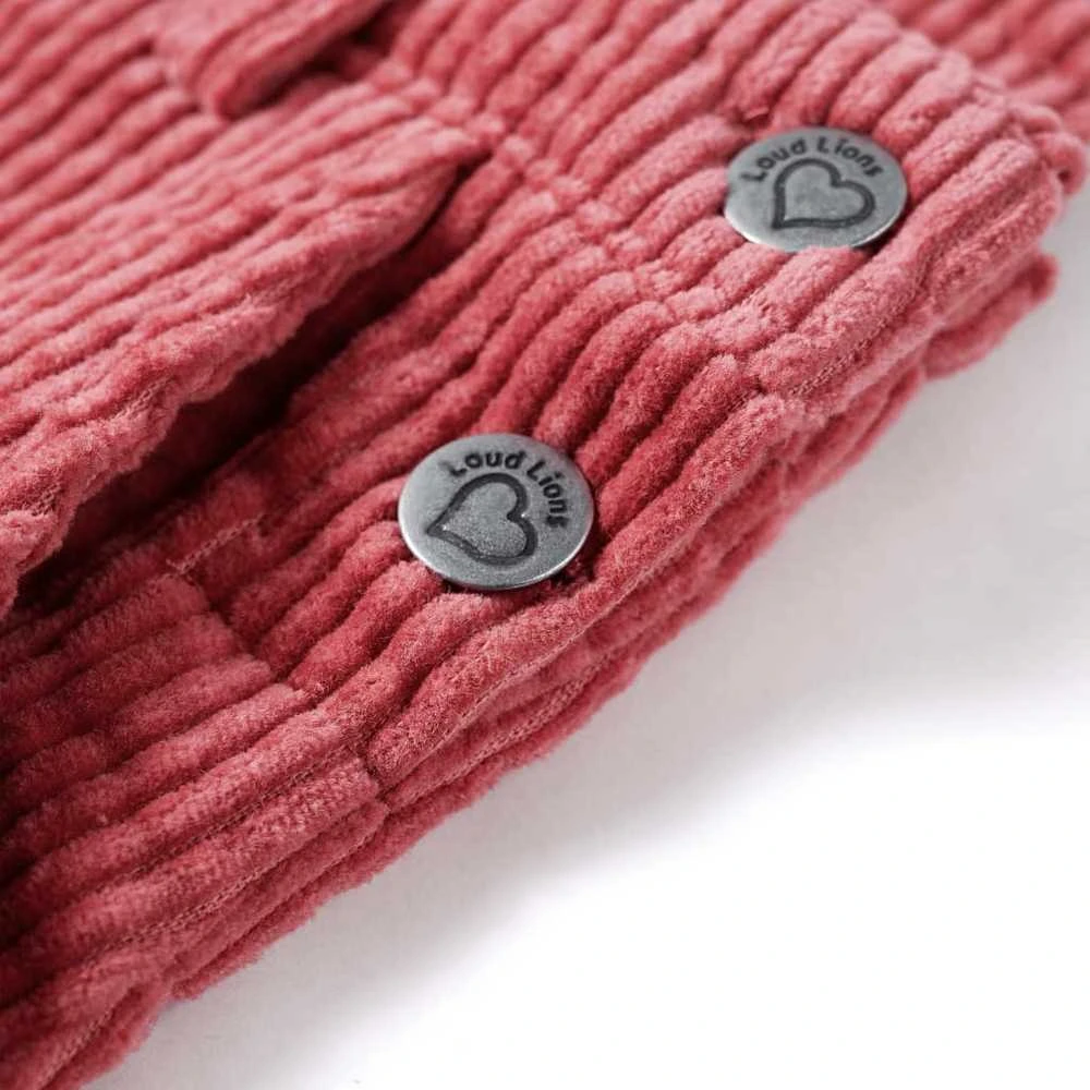 Vaikiškas kombinezonas-suknelė, rožinės spalvos, velvetas, 116 dydžio