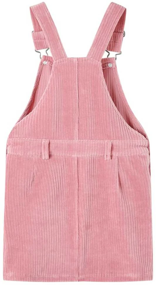 Vaikiškas kombinezonas-suknelė, šviesiai rožinis, velvetas, 116 dydžio