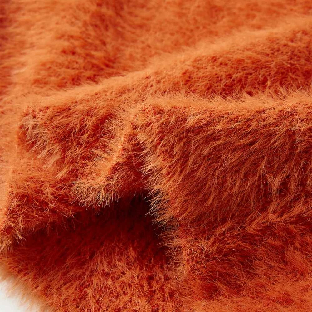Vaikiškas megztinis, degintos oranžinės spalvos, megztas, 92 dydžio