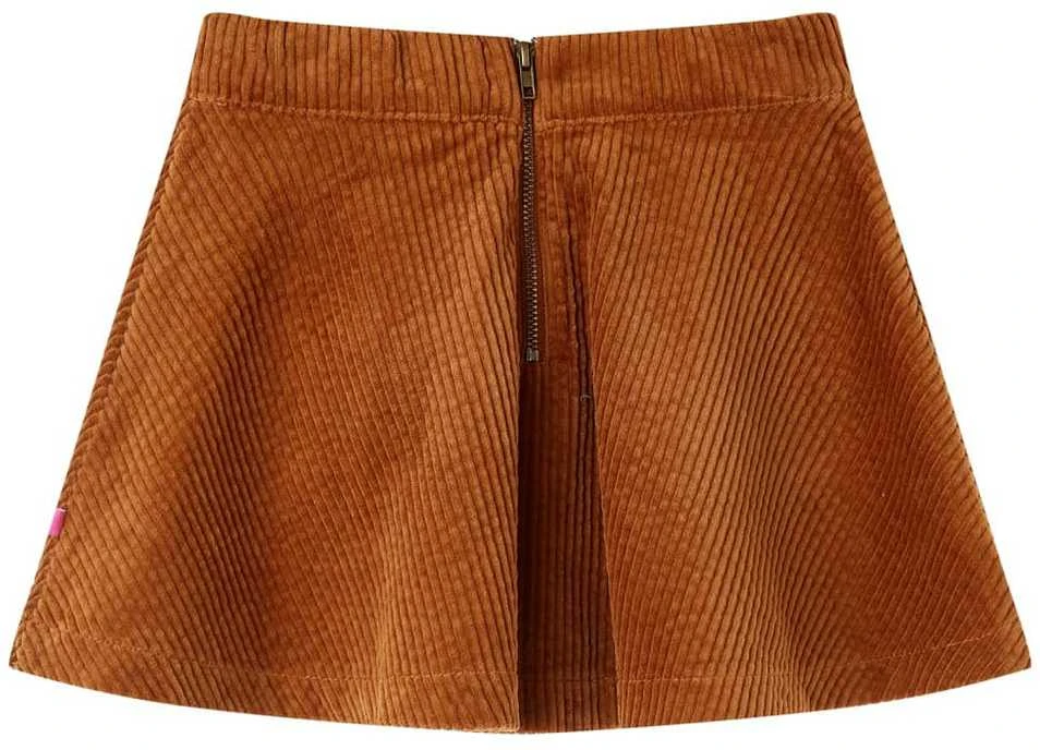 Vaikiškas sijonas su kišenėmis, smėlio spalvos, velvetas, 104 dydžio