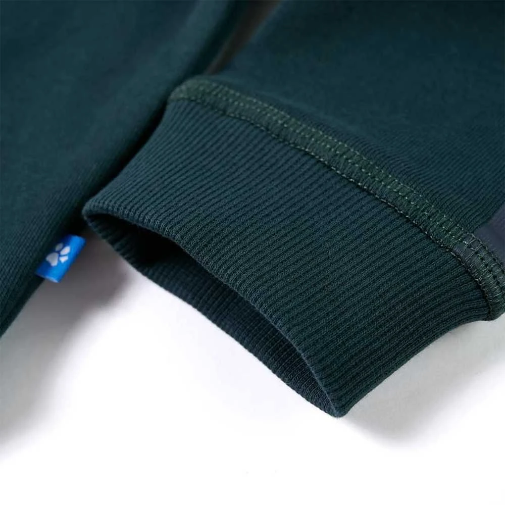 Vaikiškas sportinis megztinis, samanų žalios spalvos, 128 dydžio